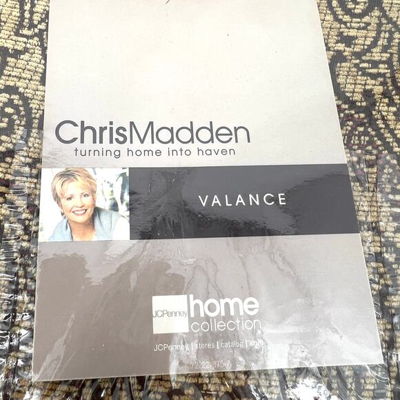 Vintage Chris Madden Mansfield Tailored Valance 80" x 18" NIP - Picture 2 of 4